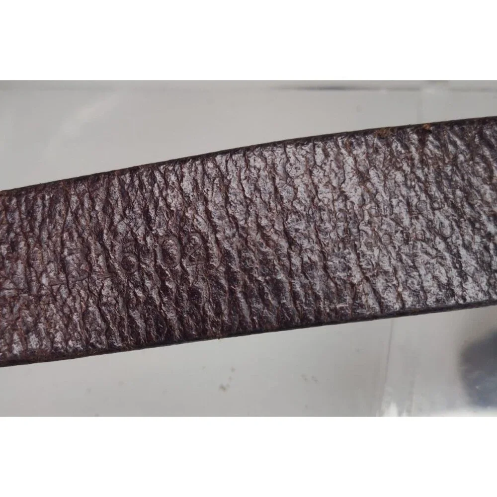 Timberland Brown Italian Genuine Leather Belt  Men's Size 32  Hook Belt Closure